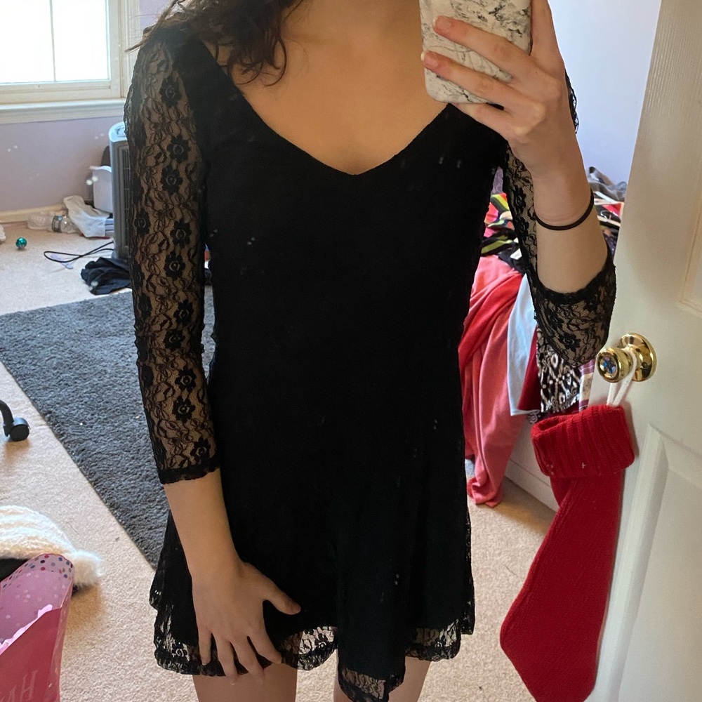 American Eagle Black Lace Dress